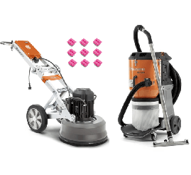 Slika: Husqvarna brusilica PG450+DE120+ komplet segmenata